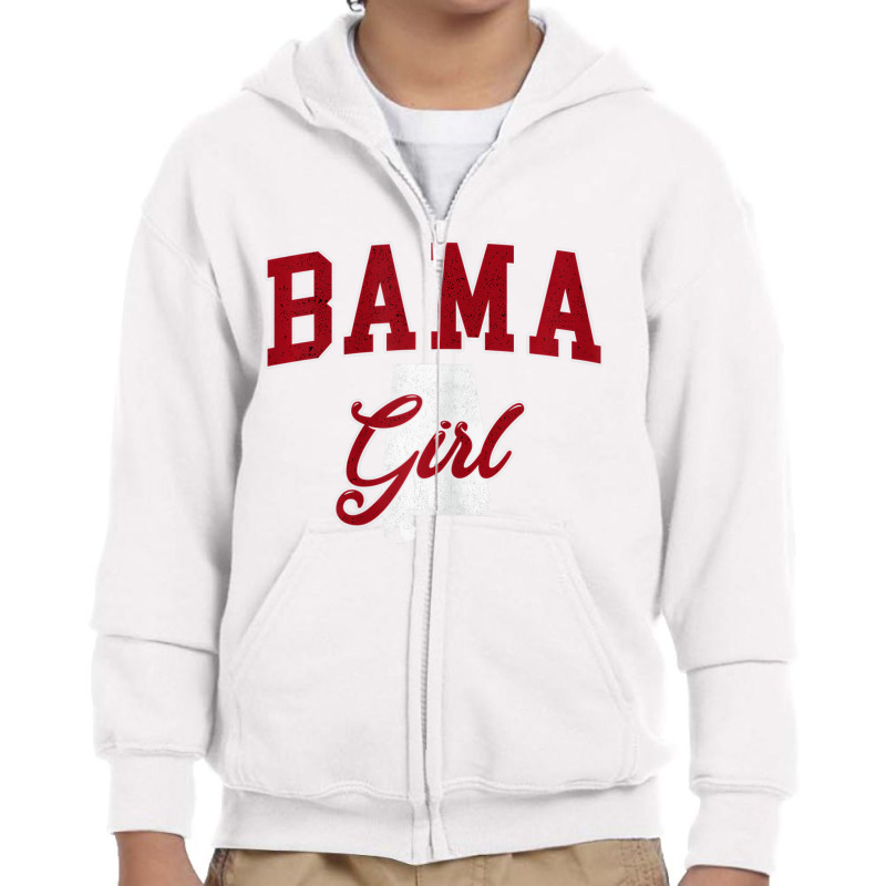 Bama Girl Alabama Pride Tshirt For Women And Kids Youth Zipper Hoodie by ravand | Artistshot