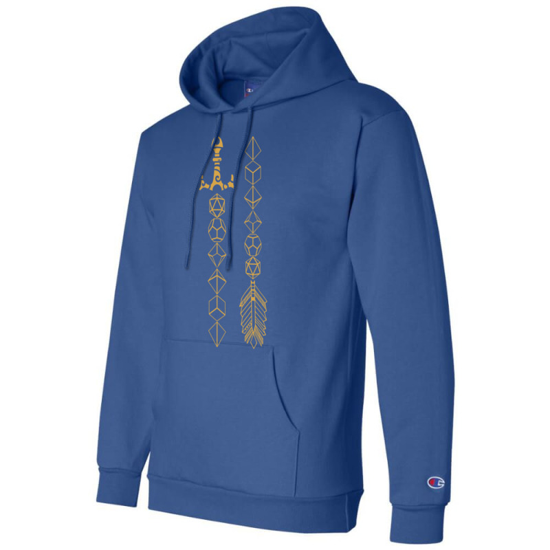 Polyhedral Dice Set Sword And Arrow Tabletop Rpg G Champion Hoodie by basaulajtonya | Artistshot