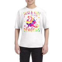 Cute Just A Girl Who Loves Dragons Tie Dye Women A Youth Tee | Artistshot