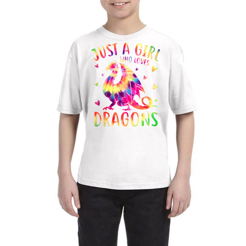 Cute Just A Girl Who Loves Dragons Tie Dye Women A Youth Tee by voutsro | Artistshot