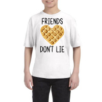 Friends Don't Lie Funny Waffle Heart Love For Best Youth Tee | Artistshot