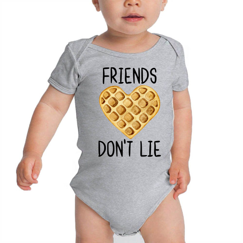 Friends Don't Lie Funny Waffle Heart Love For Best Baby Bodysuit by wafaha | Artistshot