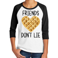 Friends Don't Lie Funny Waffle Heart Love For Best Youth 3/4 Sleeve | Artistshot