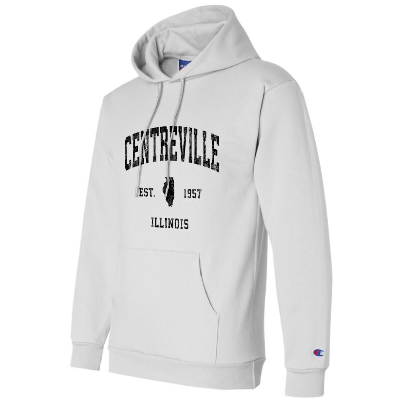 Centreville Michigan Mi Vintage Athletic Black Spo Champion Hoodie | Artistshot