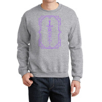 Purple Framed Vintage Polyhedral Dice Set Sword Crewneck Sweatshirt | Artistshot