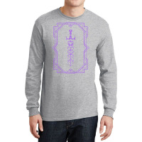 Purple Framed Vintage Polyhedral Dice Set Sword Long Sleeve Shirts | Artistshot