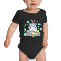 Womens Hippo Wearing Rabbit Bunny Ears Funny Easte Baby Bodysuit | Artistshot