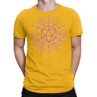 Purple Geometric Polyhedral D20 Dice Tabletop Rpg T-shirt | Artistshot