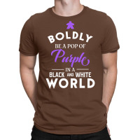 Purple Meeple Boldly Be A Pop Of Color Board Games T-shirt | Artistshot