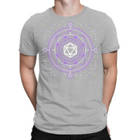 Purple Sacred Symbol Polyhedral D20 Dice Tabletop T-shirt | Artistshot