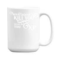 What Doesn't Kill You Gives You Xp Retro Gamer 15 Oz Coffee Mug | Artistshot