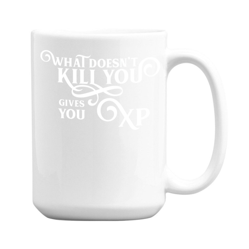 What Doesn't Kill You Gives You Xp Retro Gamer 15 Oz Coffee Mug | Artistshot