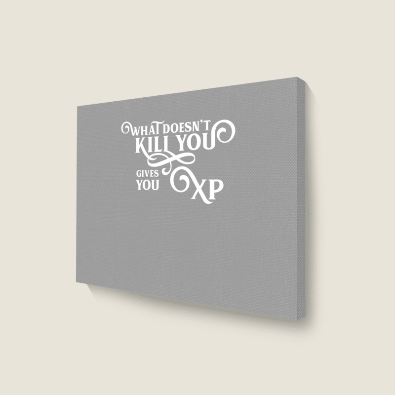 What Doesn't Kill You Gives You Xp Retro Gamer Landscape Canvas Print | Artistshot