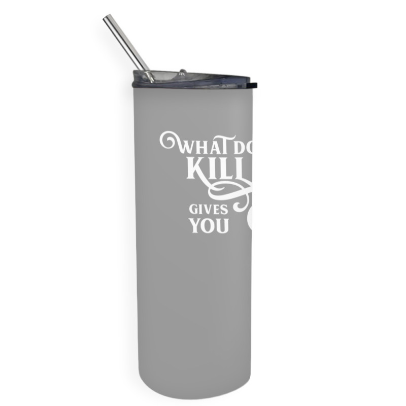 What Doesn't Kill You Gives You Xp Retro Gamer Skinny Tumbler | Artistshot