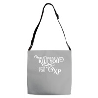 What Doesn't Kill You Gives You Xp Retro Gamer Adjustable Strap Totes | Artistshot