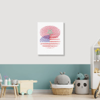 Moroccan American Fingerprint Flags T Shirt Portrait Canvas Print | Artistshot