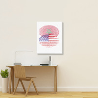 Moroccan American Fingerprint Flags T Shirt Portrait Canvas Print | Artistshot