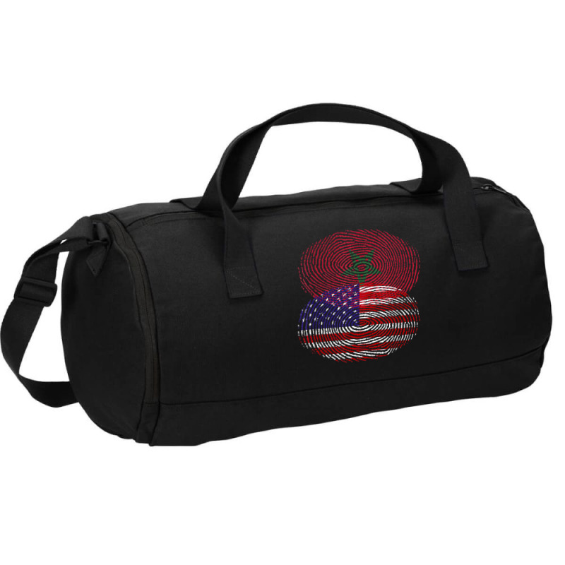 Moroccan American Fingerprint Flags T Shirt Duffel Bag by catricegar | Artistshot