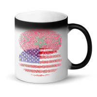 Moroccan American Fingerprint Flags T Shirt Magic Mug | Artistshot