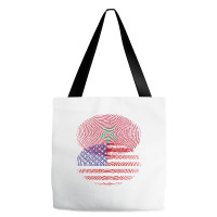 Moroccan American Fingerprint Flags T Shirt Tote Bags | Artistshot