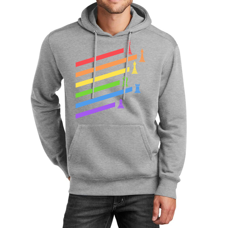 Rainbow Chess Pieces Boardgames Nerd Unisex Hoodie by basaulajtonya | Artistshot