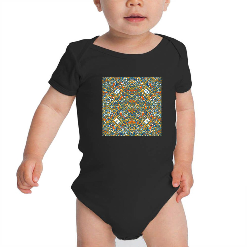 Tribal Vintage Ethnic Seamless Pattern Navajo Geometric Multicolor Sum Baby Bodysuit by agus03 | Artistshot