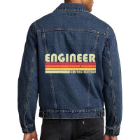 Engineer Funny Job Title Profession Birthday Worke Men Denim Jacket | Artistshot