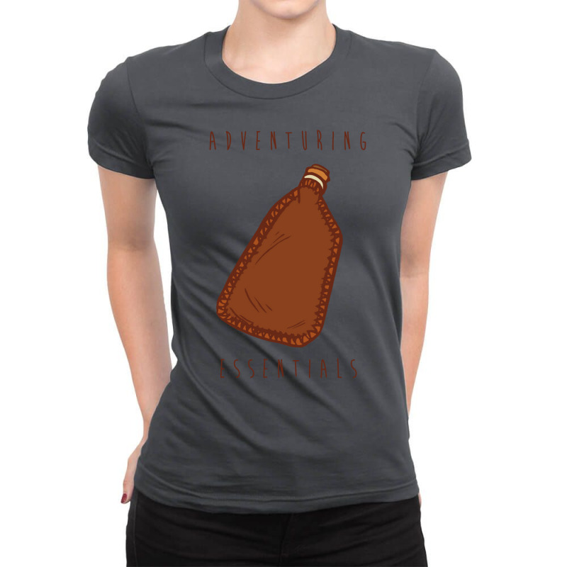 Adventuring Essentials Waterskin Ladies Fitted T-Shirt by ehrdokesl | Artistshot