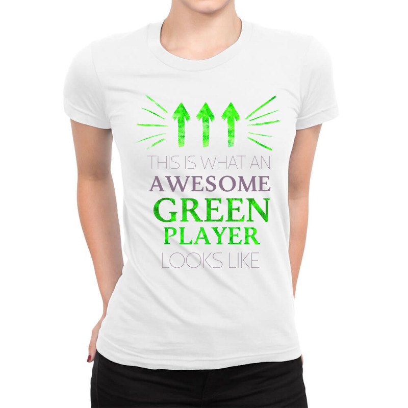 Awesome Green Player Ladies Fitted T-Shirt by wronazeinerl | Artistshot