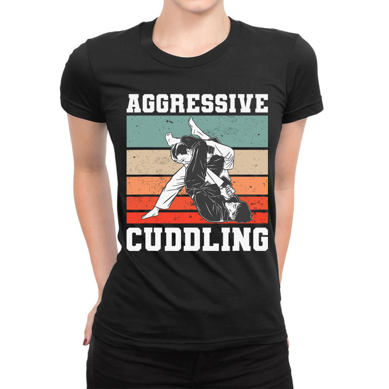 Aggressive Cuddling Judo Jiu Jitsu Martial Arts Ladies Fitted T-Shirt by guiUPTEES | Artistshot