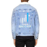 Pride U.s. Army   I'm A Proud Air Force Brother T Unisex Sherpa-lined Denim Jacket | Artistshot