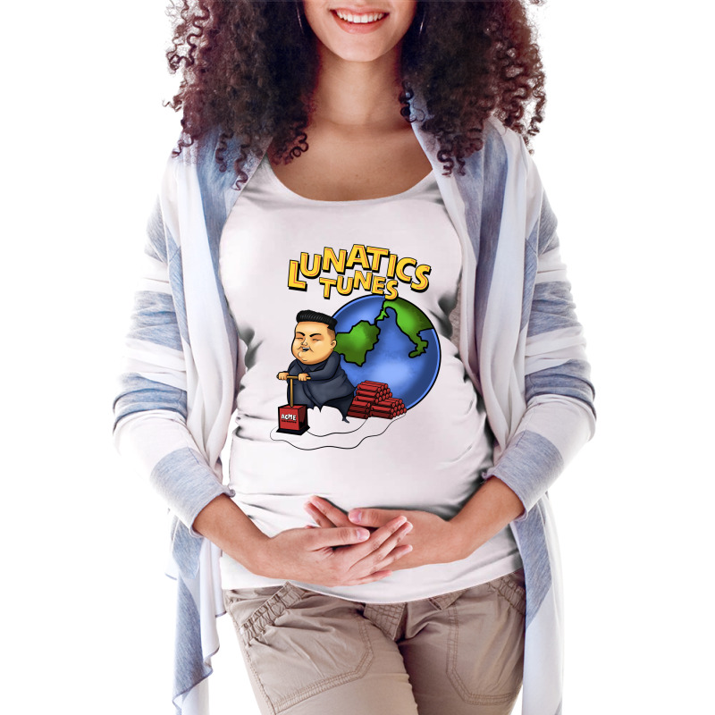 Lunatics Tunes  50 Maternity Scoop Neck T-shirt by dillietonrey4 | Artistshot