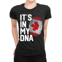 Canada Canadian Flag Heritage T Shirt Ladies Fitted T-shirt | Artistshot