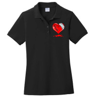 Black Broken Heart Shirt Men Women Pastel Goth Val Ladies Polo Shirt | Artistshot