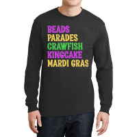 Beads, Parades, Crawfish, Kingcake, Mardi Gras Men Long Sleeve Shirts | Artistshot