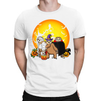 Boo Halloween Sloth With Pumpkin Funny Halloween C T-shirt | Artistshot