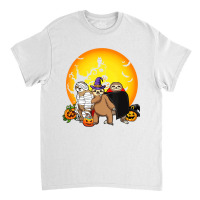 Boo Halloween Sloth With Pumpkin Funny Halloween C Classic T-shirt | Artistshot