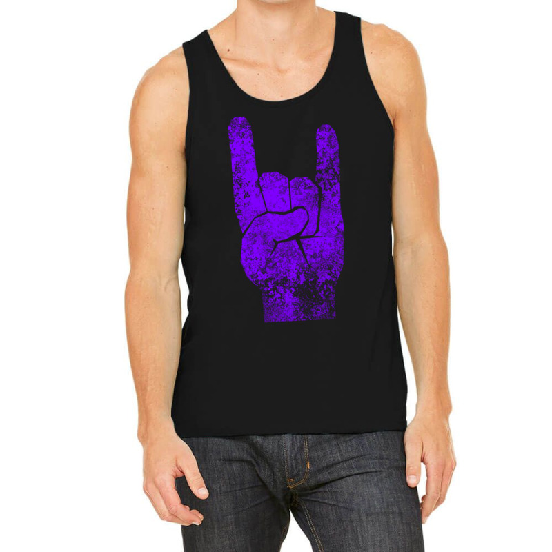 Heavy Metal Satan Horns Violet Antiqued 1 Tank Top by NANCYLTICKLE-SUMMERS | Artistshot