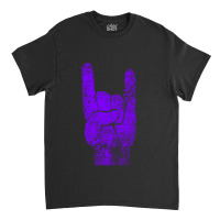 Heavy Metal Satan Horns Violet Antiqued 1 Classic T-shirt | Artistshot