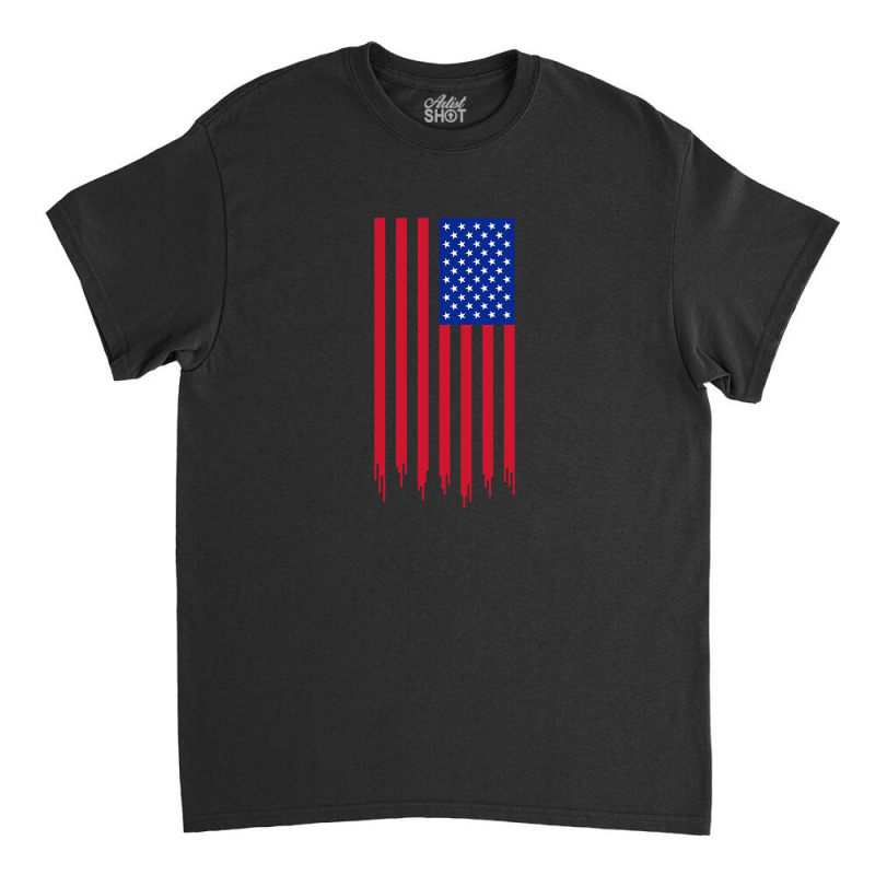 American Flag And The Blood Of Freedom Classic T-shirt by Alamy | Artistshot