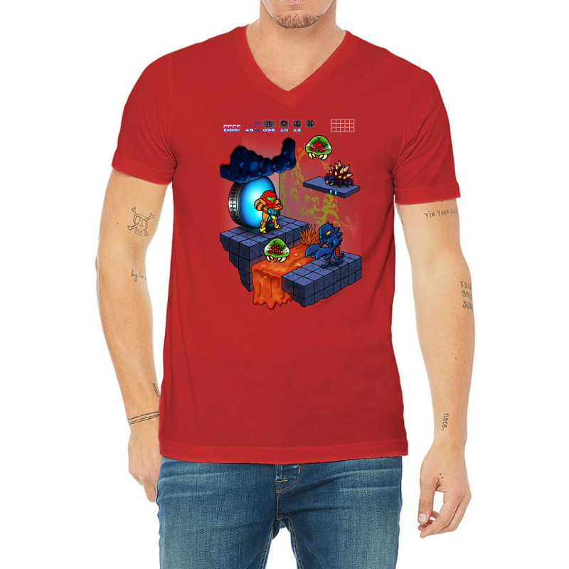 Isometroid V-Neck Tee by gadasiegeniad | Artistshot