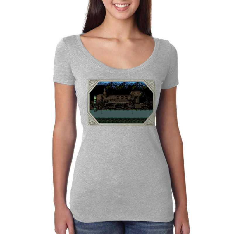 Final Fantasy Vi   Train Station Women's Triblend Scoop T-shirt by suardlakiof | Artistshot