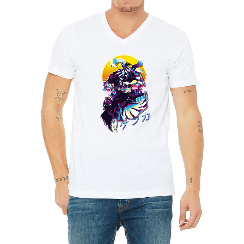 Final Fantasy Vi 6   Kefka Retrowave V-Neck Tee by suardlakiof | Artistshot