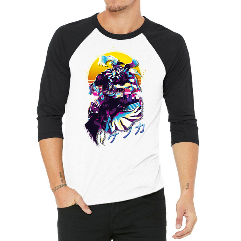 Final Fantasy Vi 6   Kefka Retrowave 3/4 Sleeve Shirt by suardlakiof | Artistshot