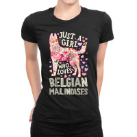 Belgian Malinois Just A Girl Who Loves Dog Flower  Ladies Fitted T-shirt | Artistshot