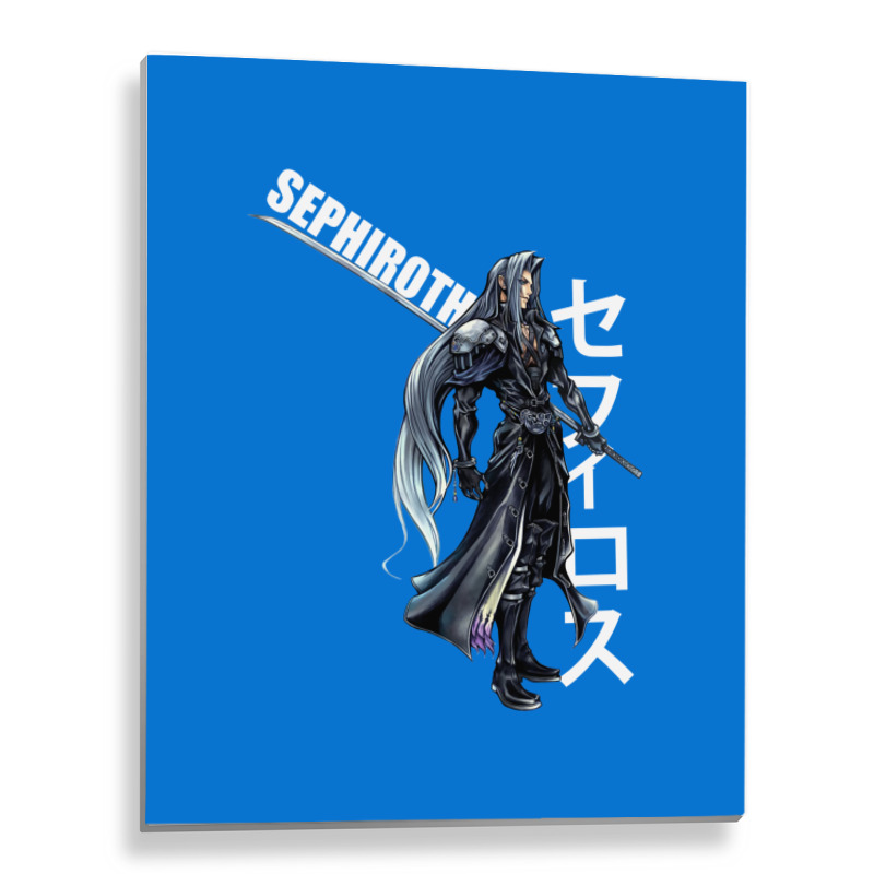 Final Fantasy Vii 7   Sephiroth Kanji Metal Print Vertical | Artistshot