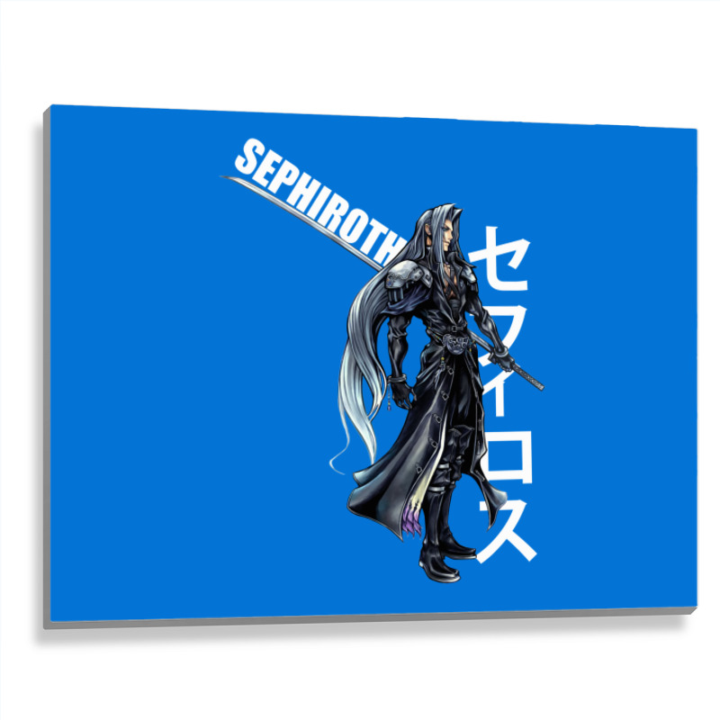 Final Fantasy Vii 7   Sephiroth Kanji Metal Print Horizontal | Artistshot