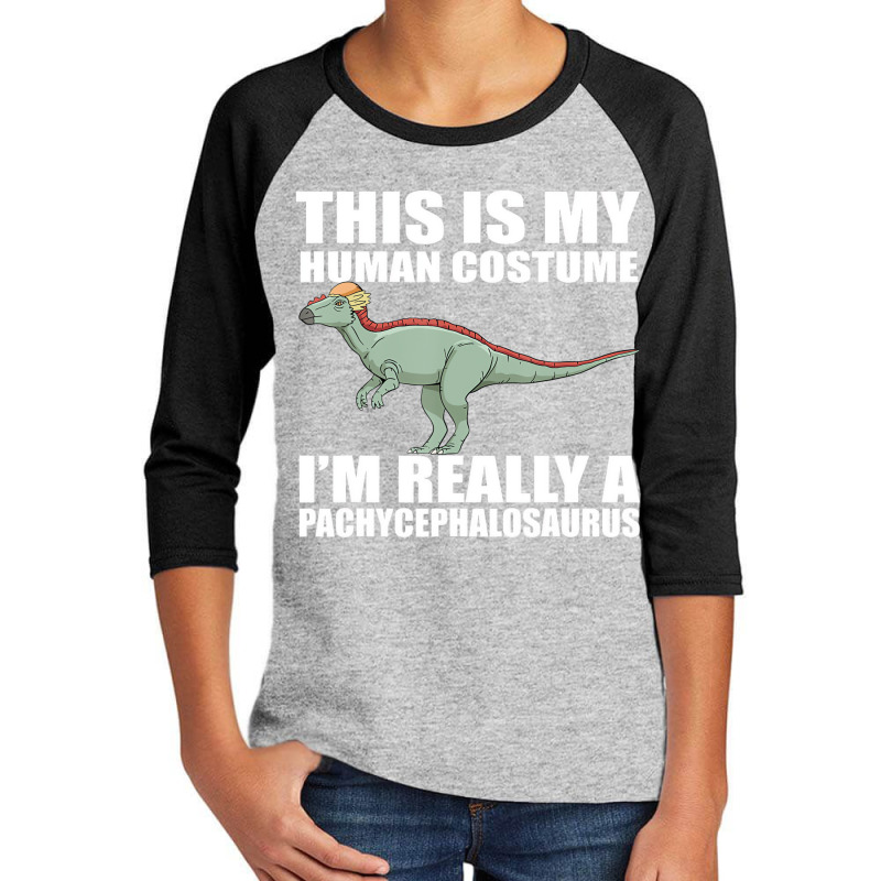 Pachycephalosaurus Costume Design Dinosaur T Shirt Youth 3/4 Sleeve | Artistshot