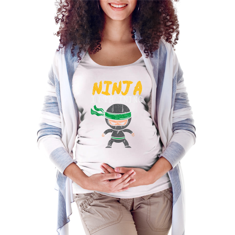 Ninja In Training Kids Funny Future Martial Arts F Maternity Scoop Neck T-shirt by fieyzacik | Artistshot