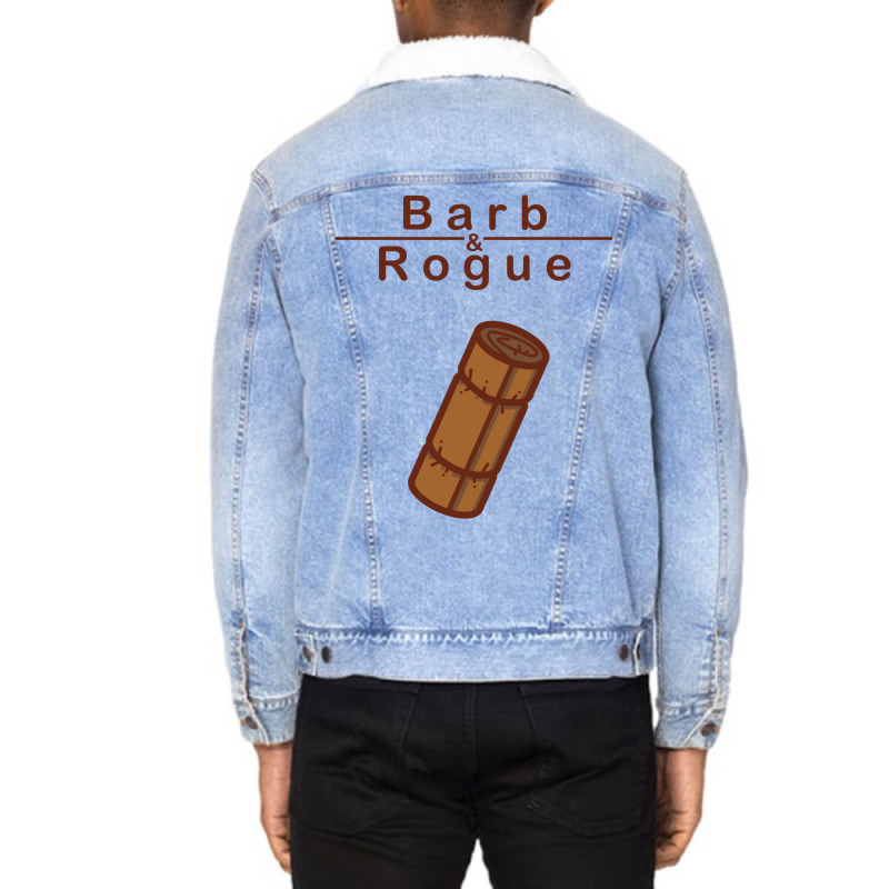 Cartoon Barb & Rogue Bedroll Unisex Sherpa-lined Denim Jacket | Artistshot